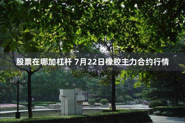 股票在哪加杠杆 7月22日橡胶主力合约行情