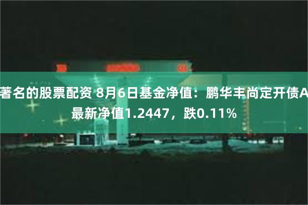 著名的股票配资 8月6日基金净值：鹏华丰尚定开债A最新净值1.2447，跌0.11%