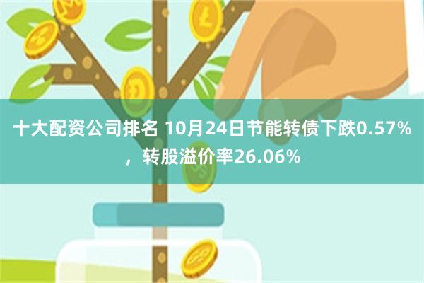 十大配资公司排名 10月24日节能转债下跌0.57%，转股溢价率26.06%